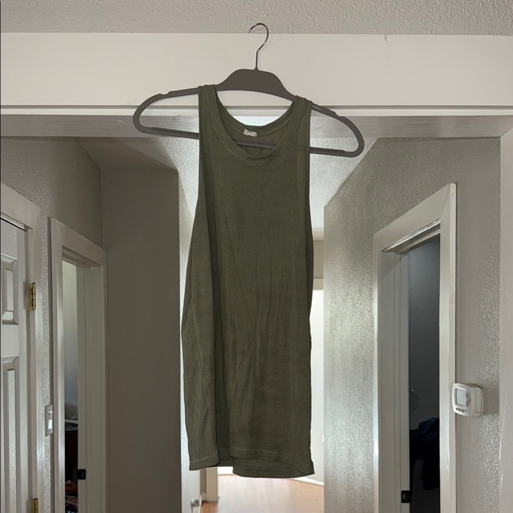 Chic Olive Green Tank Top